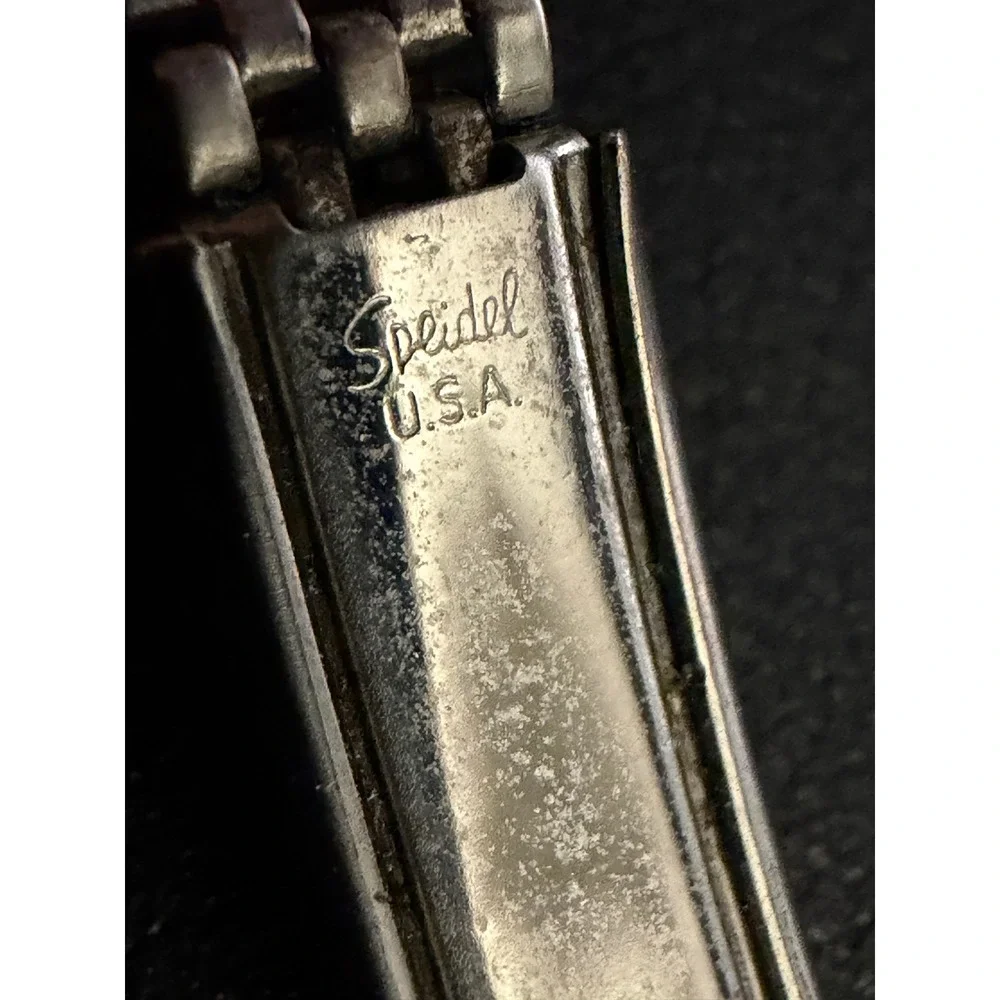 Vintage Speidel ID Bracelet Silver Tone Engraved USA